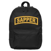 Sapper Tab Combat Engineer 16 in Basic Backpack