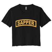 Sapper Tab Combat Engineer Women's Crop Top Tee