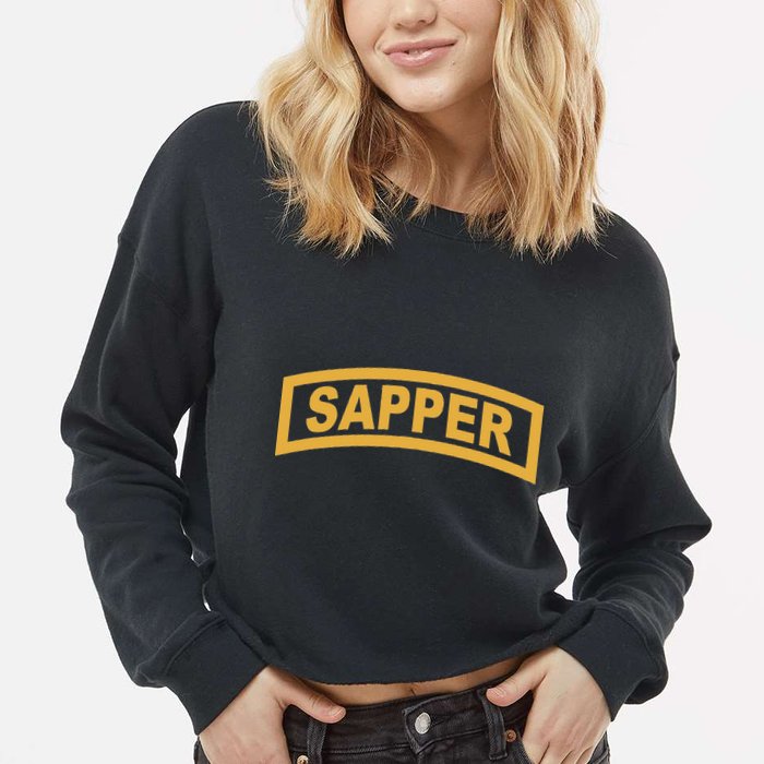 Sapper Tab Combat Engineer Cropped Pullover Crew