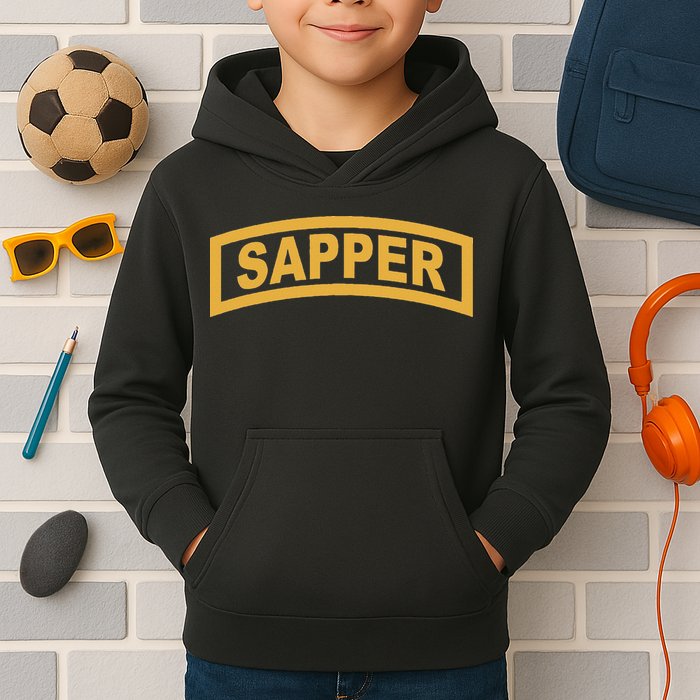 Sapper Tab Combat Engineer Kids Hoodie