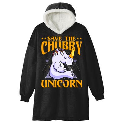 Save The Chubby Unicorn Gift Hooded Wearable Blanket