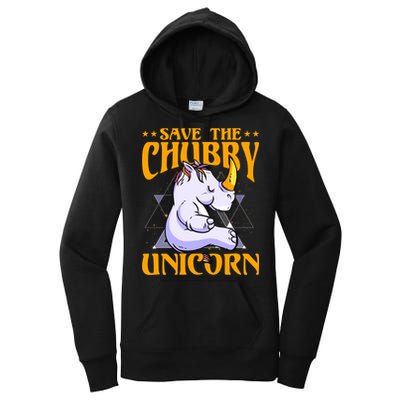 Save The Chubby Unicorn Gift Women's Pullover Hoodie