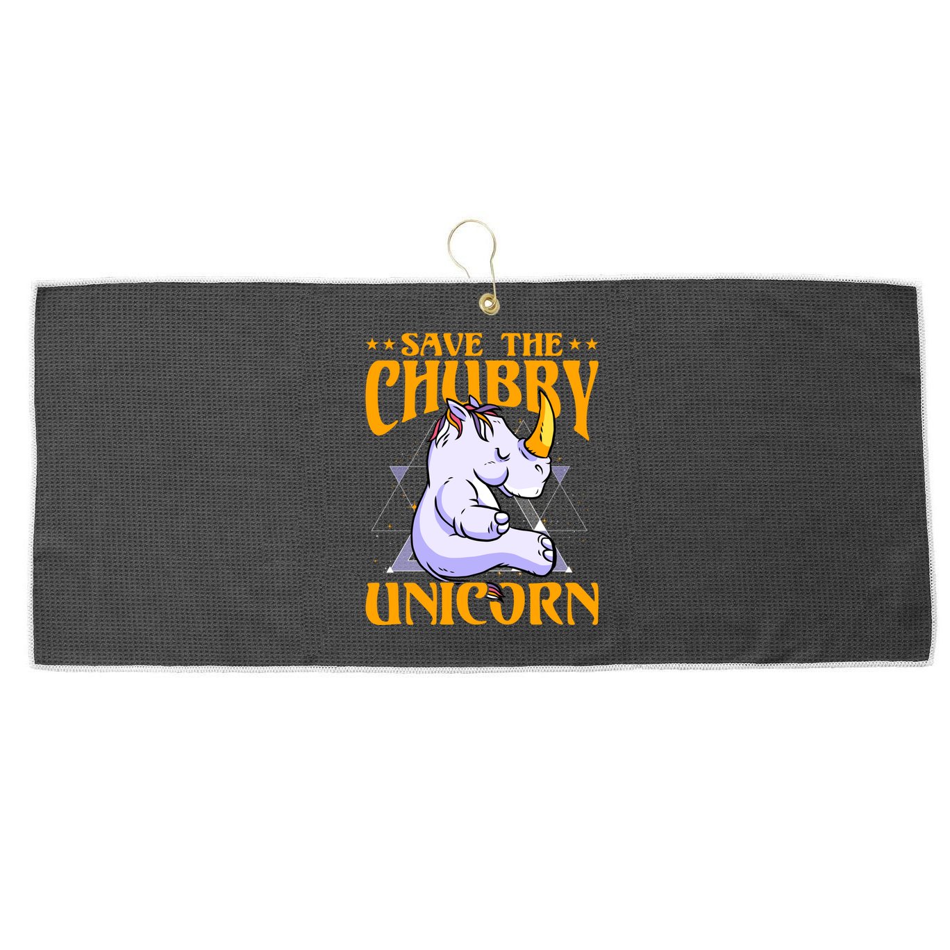 Save The Chubby Unicorn Gift Large Microfiber Waffle Golf Towel