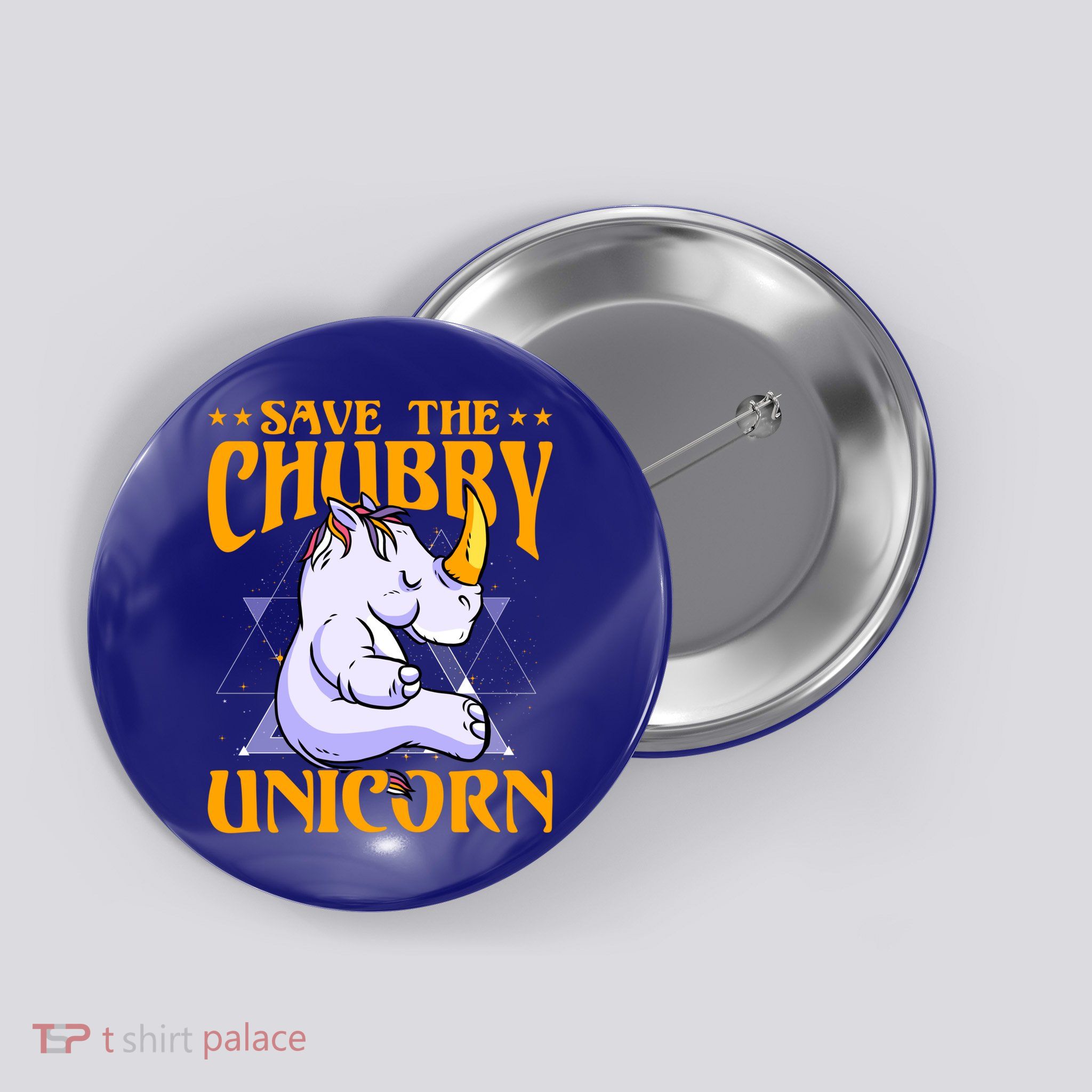 Save The Chubby Unicorn Gift Button