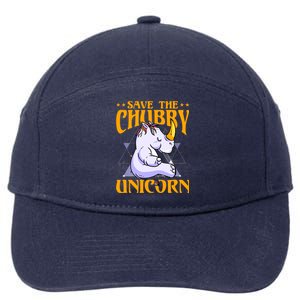 Save The Chubby Unicorn Gift 7-Panel Snapback Hat