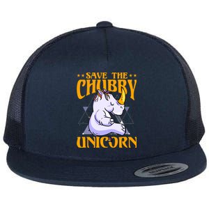 Save The Chubby Unicorn Gift Flat Bill Trucker Hat