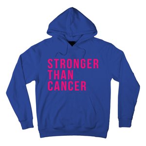 Stronger Than Cancer Fight Breast Cancer Pink October Funny Gift Hoodie