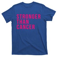 Stronger Than Cancer Fight Breast Cancer Pink October Funny Gift T-Shirt