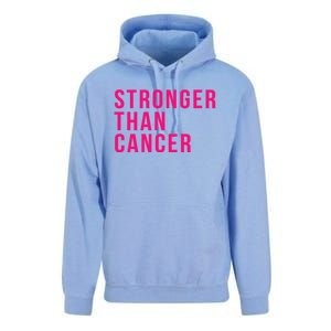 Stronger Than Cancer Fight Breast Cancer Pink October Funny Gift Unisex Surf Hoodie