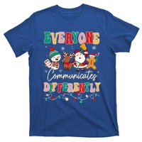 Speech Therapy Christmas Everyone Communicates Differently Gift T-Shirt