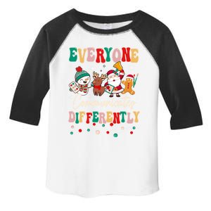 Speech Therapy Christmas Everyone Communicates Differently Gift Toddler Fine Jersey T-Shirt