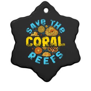 Save The Coral Reefs Funny Gift Ceramic Star Ornament