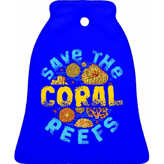 Save The Coral Reefs Funny Gift Ceramic Bell Ornament