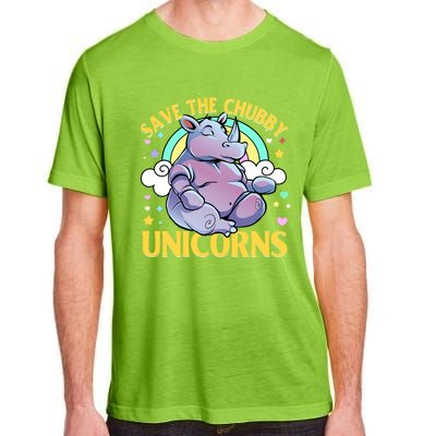 Save The Chubby Unicorn Cute Gift Adult ChromaSoft Performance T-Shirt