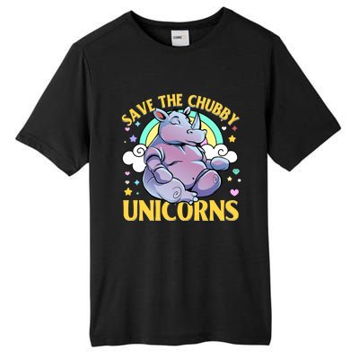 Save The Chubby Unicorn Cute Gift Tall Fusion ChromaSoft Performance T-Shirt