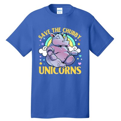 Save The Chubby Unicorn Cute Gift Tall T-Shirt