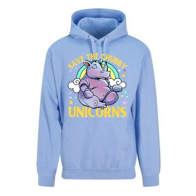 Save The Chubby Unicorn Cute Gift Unisex Surf Hoodie