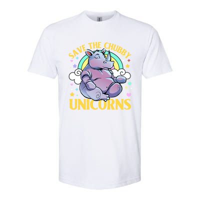 Save The Chubby Unicorn Cute Gift Softstyle CVC T-Shirt