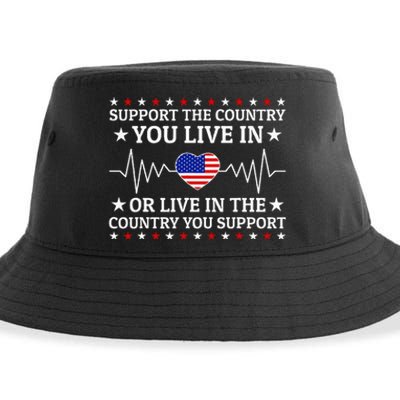 Support The Country You Live In The Country You Support Sustainable Bucket Hat