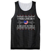 Support The Country You Live In The Country You Support Mesh Reversible Basketball Jersey Tank