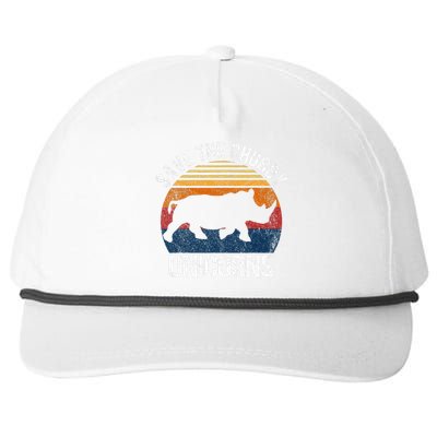 Save The Chubby Unicorns Snapback Five-Panel Rope Hat