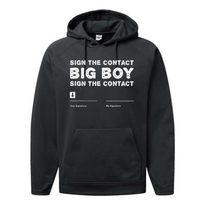 Sign The Contract Big Funny Boxer Box Boxing Event 2024 Performance Fleece Hoodie