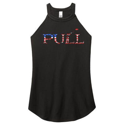 Skeet Trap Clay Patriotic Pull Shooter Usa American Flag Women’s Perfect Tri Rocker Tank