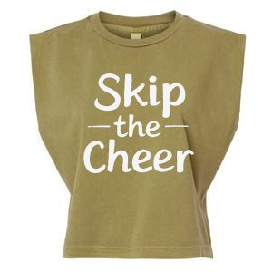 Skip The Cheer Funny Anti Christmas Grumpy Christmas Garment-Dyed Women's Muscle Tee