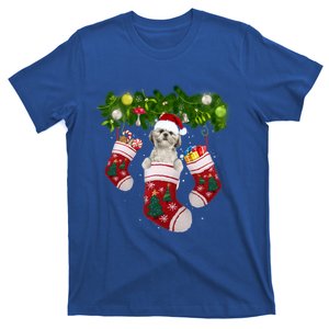 Shih Tzu Christmas Lights Gift Funny Xmas Dog Lover Mom Great Gift T-Shirt