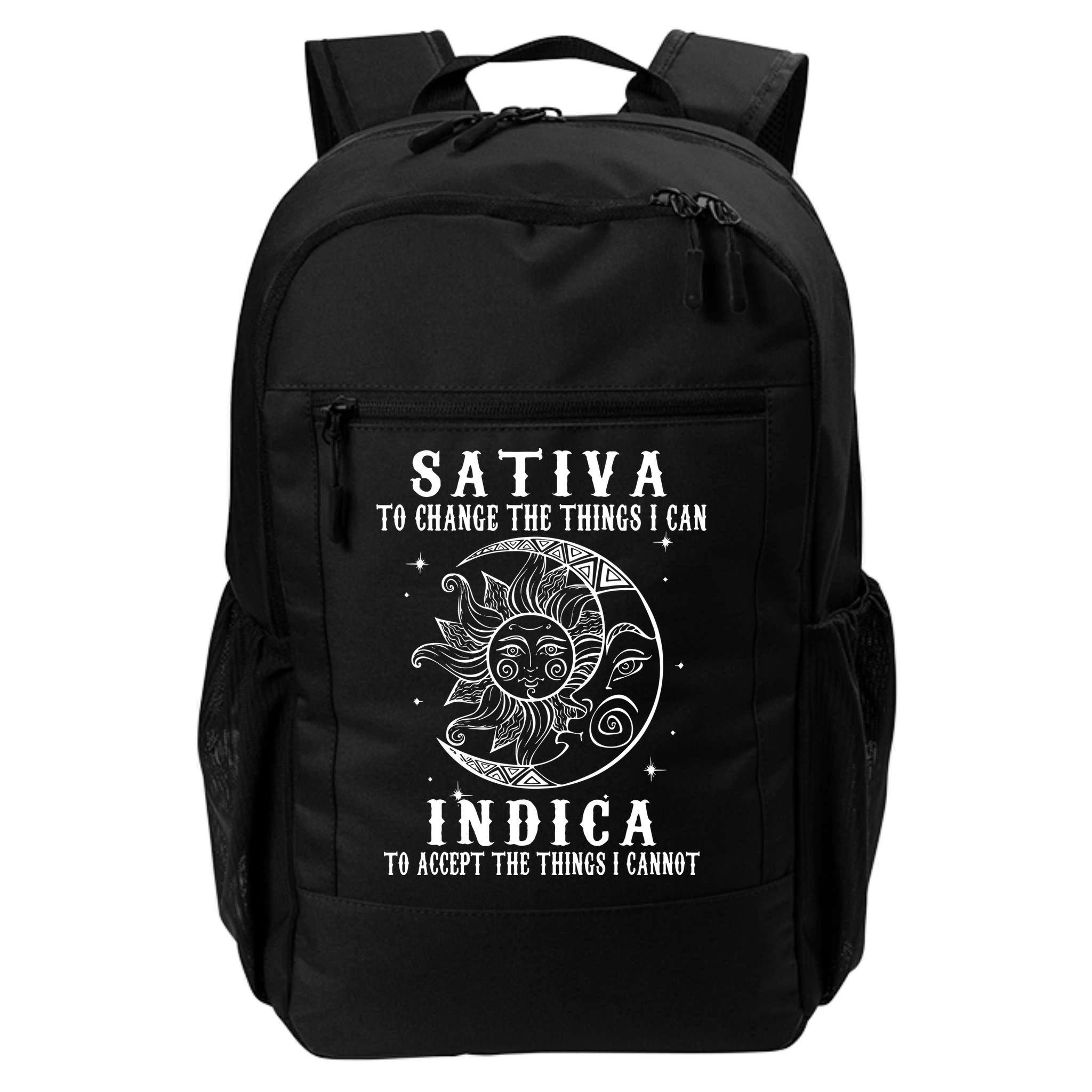 Sativa To Change The Things I Can Indica, Cannabis Weed Backpack