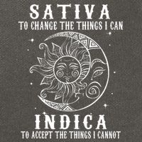 Sativa To Change The Things I Can Indica, Cannabis Weed Cotton Canvas Backpack