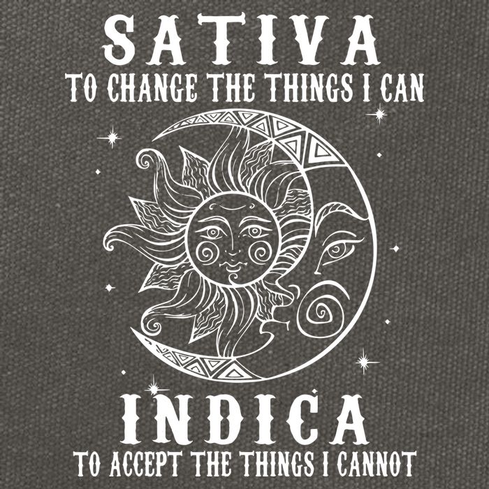 Sativa To Change The Things I Can Indica, Cannabis Weed Cotton Canvas Backpack