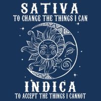 Sativa To Change The Things I Can Indica, Cannabis Weed Sweatshirt