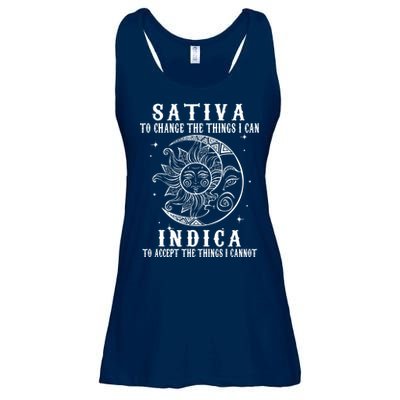 Sativa To Change The Things I Can Indica, Cannabis Weed Ladies Essential Flowy Tank