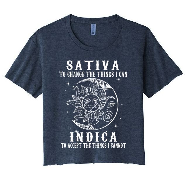 Sativa To Change The Things I Can Indica, Cannabis Weed Crop Top