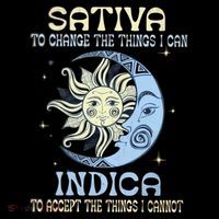 Sativa To Change The Things I Can Indica Cannabis Weed Sun Moon 420 Day Sustainable Beanie