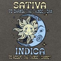 Sativa To Change The Things I Can Indica Cannabis Weed Sun Moon 420 Day Cotton Canvas Backpack