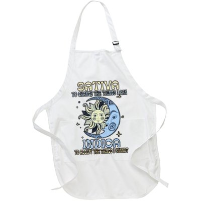 Sativa To Change The Things I Can Indica Cannabis Weed Sun Moon 420 Day Apron