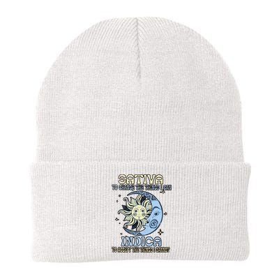 Sativa To Change The Things I Can Indica Cannabis Weed Sun Moon 420 Day Beanie