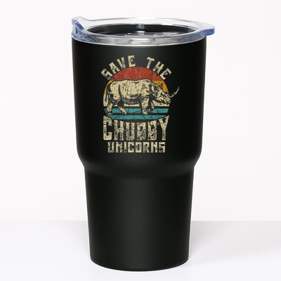 save the chubby unicorn rhino retro vintage Tumbler