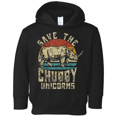 save the chubby unicorn rhino retro vintage Toddler Hoodie