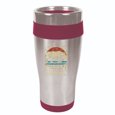 save the chubby unicorn rhino retro vintage 16oz Travel Tumbler