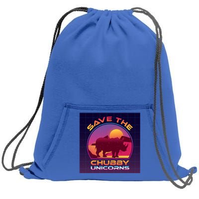 Save The Chubby Unicorns Gift Sweatshirt Cinch Pack Bag