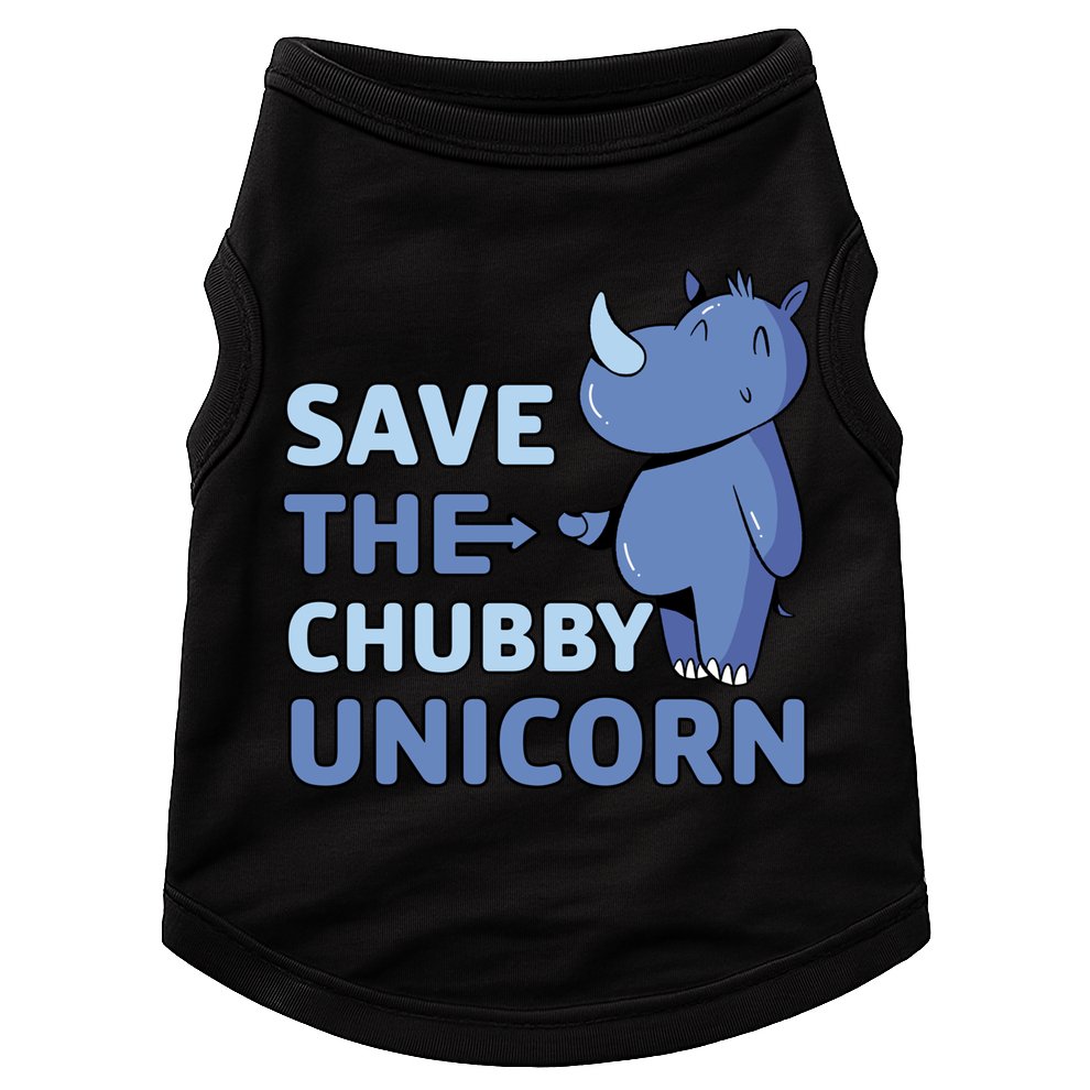 Save The Chubby Unicorn Gift Doggie Tank