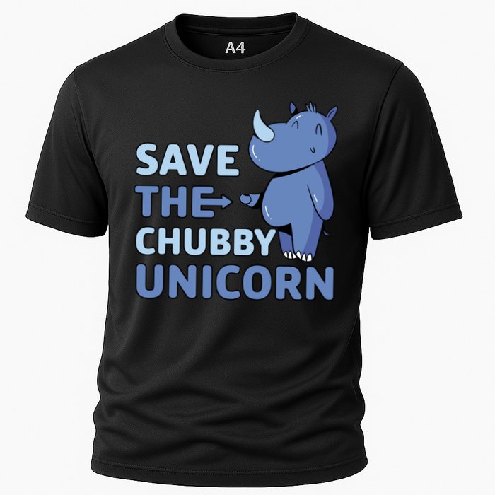 Save The Chubby Unicorn Gift Cooling Performance Crew T-Shirt