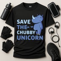 Save The Chubby Unicorn Gift Cooling Performance Crew T-Shirt