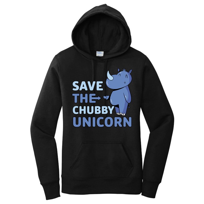 Save The Chubby Unicorn Gift Women's Pullover Hoodie