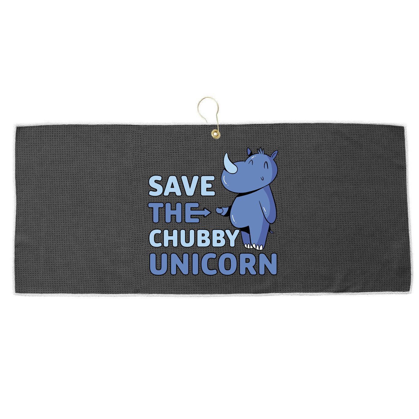 Save The Chubby Unicorn Gift Large Microfiber Waffle Golf Towel