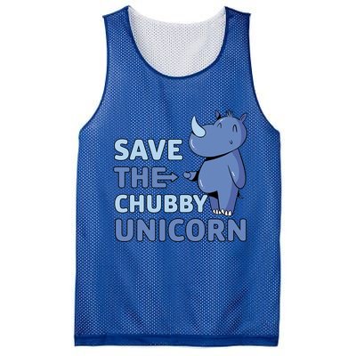 Save The Chubby Unicorn Gift Mesh Reversible Basketball Jersey Tank