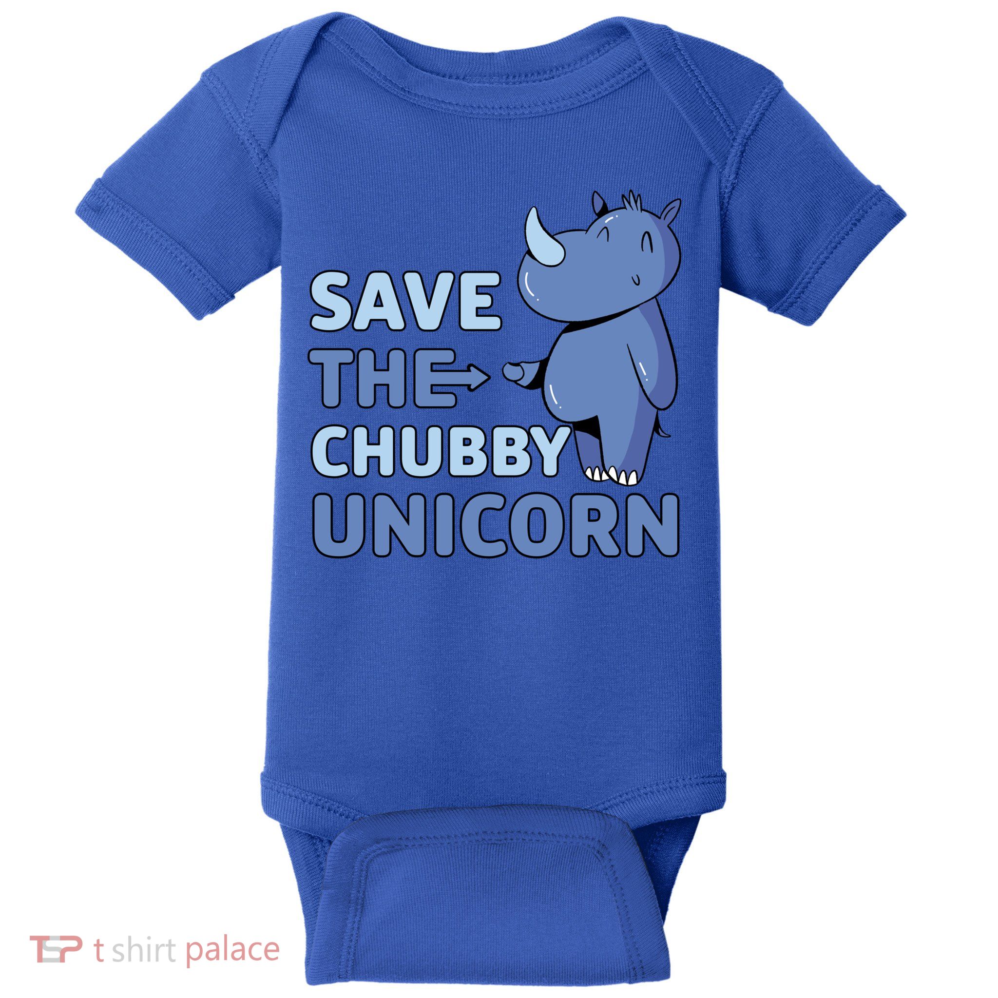 Save The Chubby Unicorn Gift Baby Bodysuit